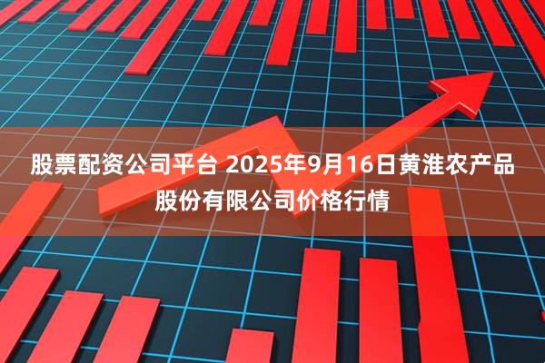 股票配资公司平台 2025年9月16日黄淮农产品股份有限公司价格行情