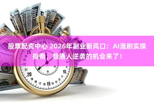 股票配资中心 2026年副业新风口：AI漫剧实操指南，普通人逆袭的机会来了！